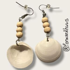 Bundle Sale 3 for $15 | Boho Beach Shell Earrings with Wooden Beads